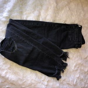 black, american eagle, jeans